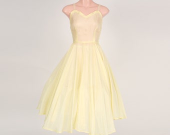 1950's vintage lemon undergarment dress