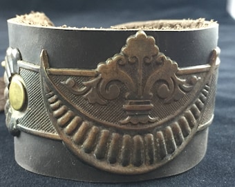 Antique Hardware Leather Bracelet