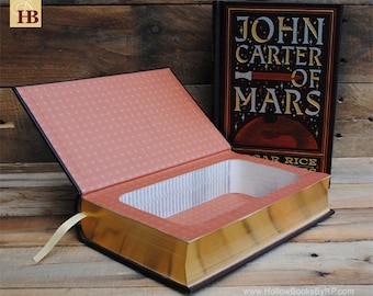 Book Safe - John Carter of Mars - Leather Bound Hollow Book Safe