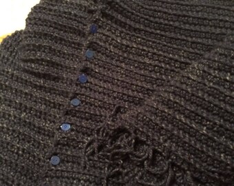 Hand Crocheted XL warm Poncho