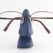 FREE SHIPPING - Blue ceramic glasses stand, Nose eyeglasses holder, sunglasses holder, home decor, home or office eyewear display (N-gla-32)