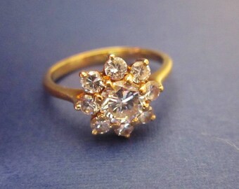 18Kt Gold and CZ Ring size 6 Promise Ring