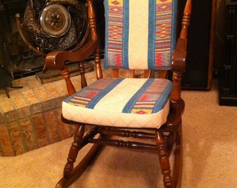 glider or rocking chair cushions set in grey pink and white