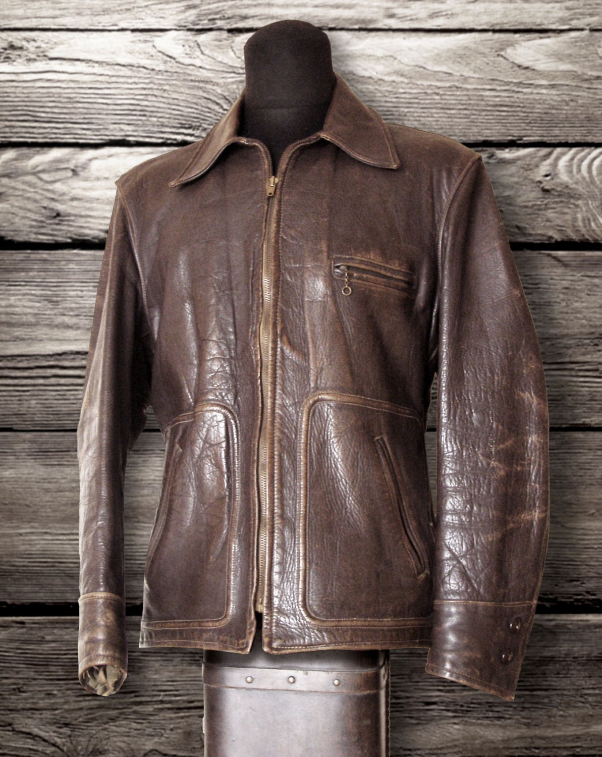 vintage 30s/40s horsehide leather jacket by Sportclad
