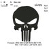 punisher skull logo embroidery machine. embroidery pattern . embroidery designs