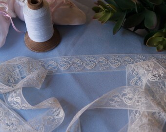 French Maline - (LFM1INS308) 1" Insertion (Pattern - Cherry)