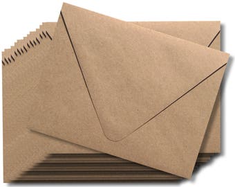 100 Boxed Kraft Grocery Bag Brown Contour Euro Flap 70lb Envelopes for Invitations Announcements Weddings Enclosuress Shower A2 A6 A7
