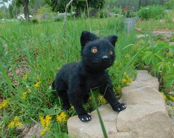 Fully poseable black fox art doll