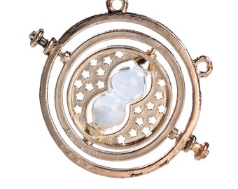 FREE S&H Time Turner Inspired Pendant Charm Harry Potter Inspired Hermione Cosplay Pendants for Necklace Connector Charms Azkaban Hour Glass