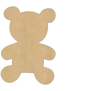 wood teddy bear cutout