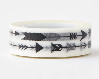 Black Arrow Washi Tape - Decorative tape - weddings- card making - Planner stickers - craft supplies - Love My Tapes - LMT 3705