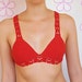 Crochet bikini top with thick lacy straps and lace back piece // The PASSION bikini top crochet pattern _ C34