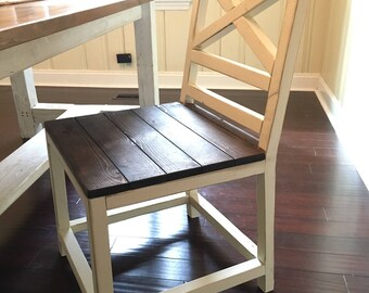 Farmhouse Dining Chair - Kitchen Chair - Rustic Chair
