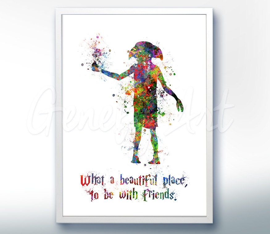 Harry Potter Dobby Elf Quote Poster Print Wall Decor