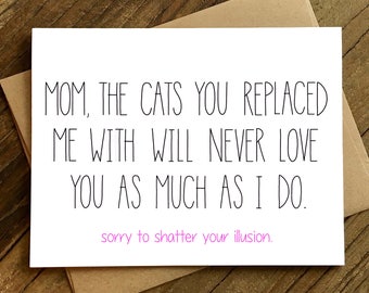 Card for Mom - Mom Birthday Card - Mother's Day Card - Illusion.