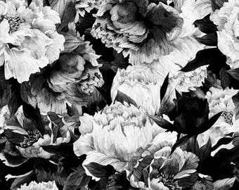 Papier peint Floral monochrome