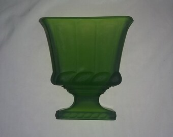 Vintage Indiana Glass Frosted Planter