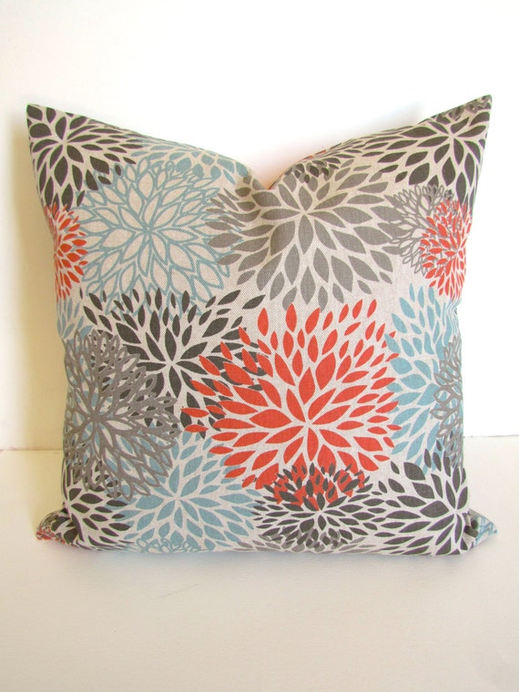 coral throw pillows