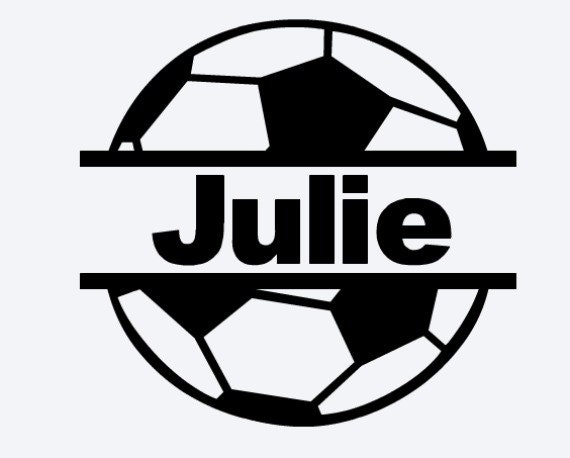 Download Personalized Split Soccer Ball Decal Vinyl DecalSports