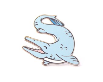 Mosasaur Enamel Pin (dinosaur pin hard enamel pin lapel pin badge mosasaur pin enamel jewelry cute jewelry cloisonne backpack pin brooch)