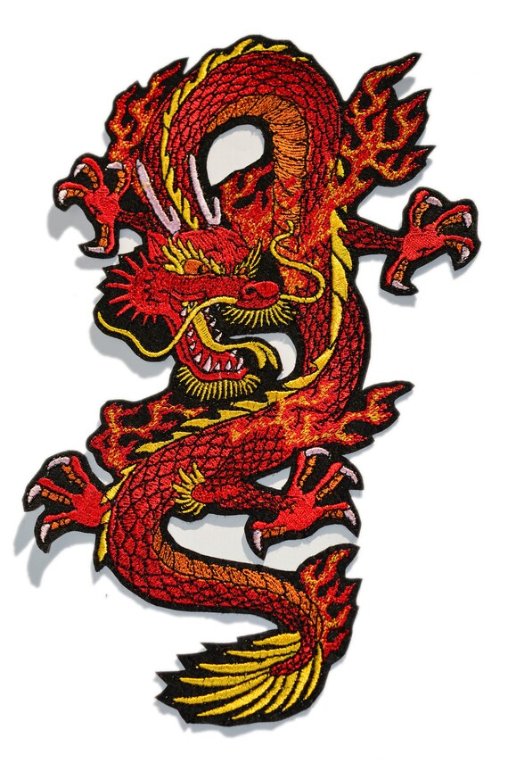 Big Embroidered Dragon Patch Dragon Patches Iron On Patch