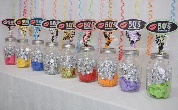 60th Birthday Decoration available in 9 Colors 60th Candy