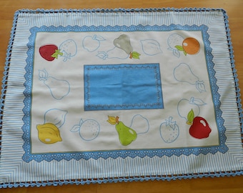 Vintage portuguese embroidered kitchen dish towel