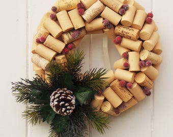 Cork Christmas Wreath