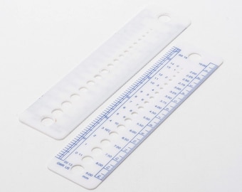 Beading Ruler - Inches, Millimeters, Centimeters and Bead Sizes.