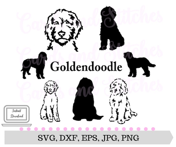 Goldendoodle SVG Dog Silhouettes Dogs SVG Digital
