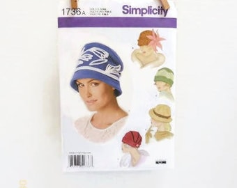 Retro Ladies Hat Pattern In Five Cloche Styles NIP