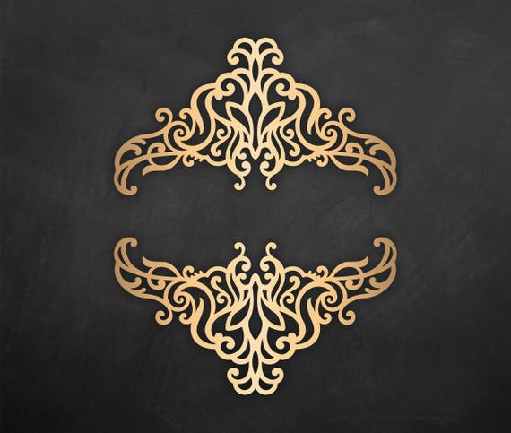 Download Elegant Ornament border frame template laser Cut File / SVG