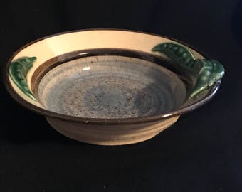 Studio Pottery Bowl with Peas