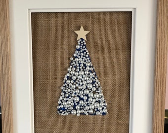 Handmade beaded Christmas tree.