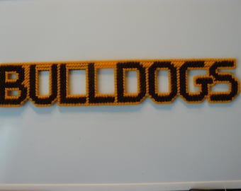 Bulldogs in Handmade, Needlepoint Magnets