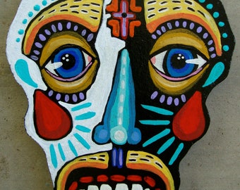 Original Whimsical Folk Art Sugar Skull