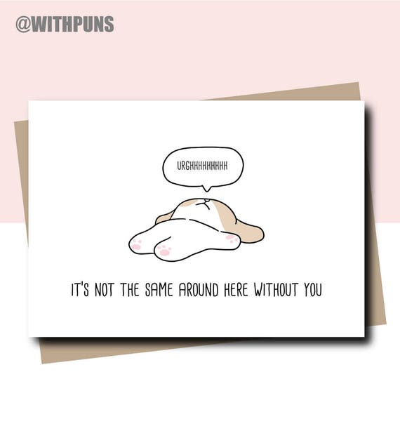 Funny miss you card long distance card funny farewell card Funny miss you card long distance card funny farewell card