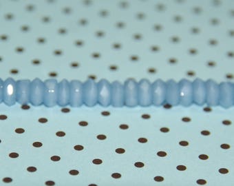 10 lavender blue glass 6mm rondelles