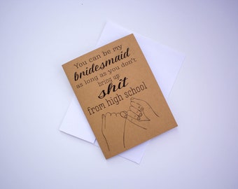 Custom Bridesmaid Card