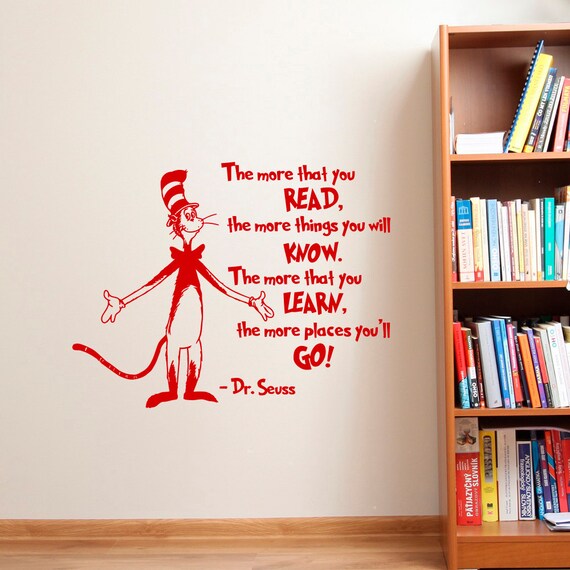 Dr Seuss Wall Decal Dr Seuss Quotes The More That You Read