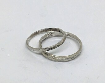 1.5mm Hammered Stacking RIng