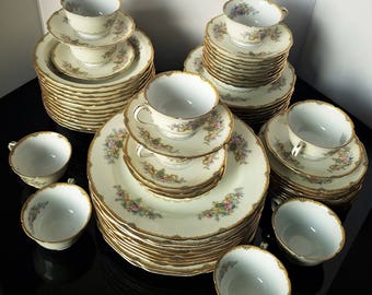 Noritake China 59 PC Dinnerware Set Serving For 8 Pattern# N553 Circa; 1933
