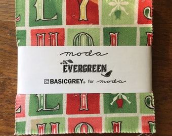 Evergreen Charm Pack - Basic Grey for Moda