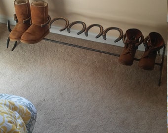SALE! Horse shoe boot rack