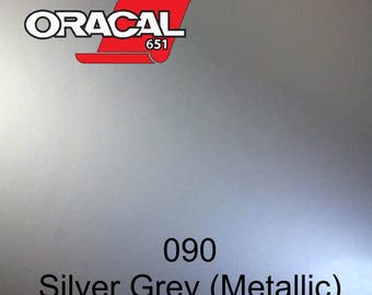 12" - Choose Size ORACAL 651 - Silver (Metallic) - Permanent Adhesive Vinyl for Decals, Tumblers, Car Graphics.