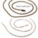 Necklace 50 cm flat, bronze or silver plated chain, pendant necklace