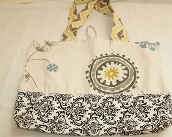 Grocery bag, tote, beach bag, market bag, cotton bag.