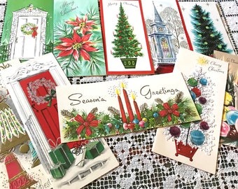 unused xmas cards etsy