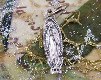2 Tiny and Slim Our Lady of Guadalupe Charms