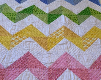 Cotton Lap Quilt, mult-colors, 31" x 32"